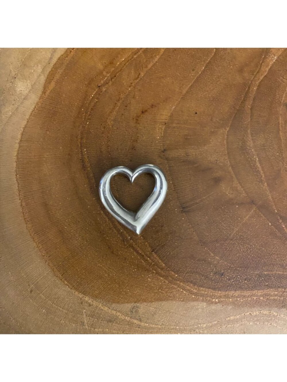 RETIRED James Avery Abstract Open Heart Pendant, Sterling Silver